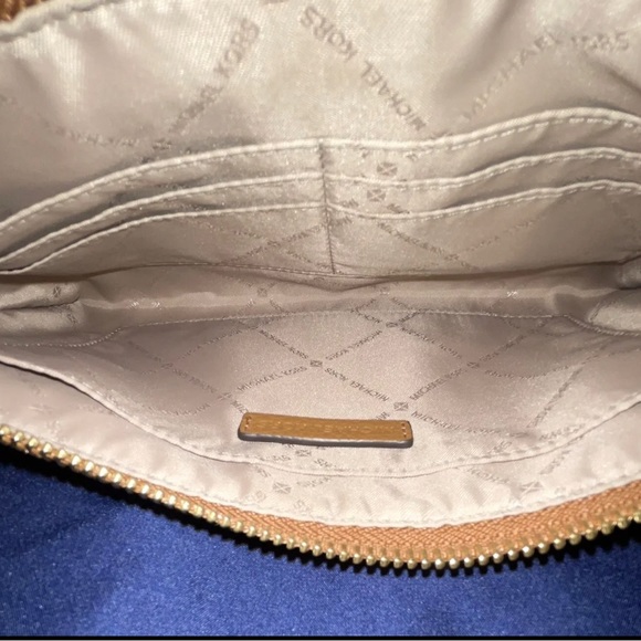 Michael Kors Jet Set Logo Coated Canvas Pouch - Brown - Picture 6 of 6